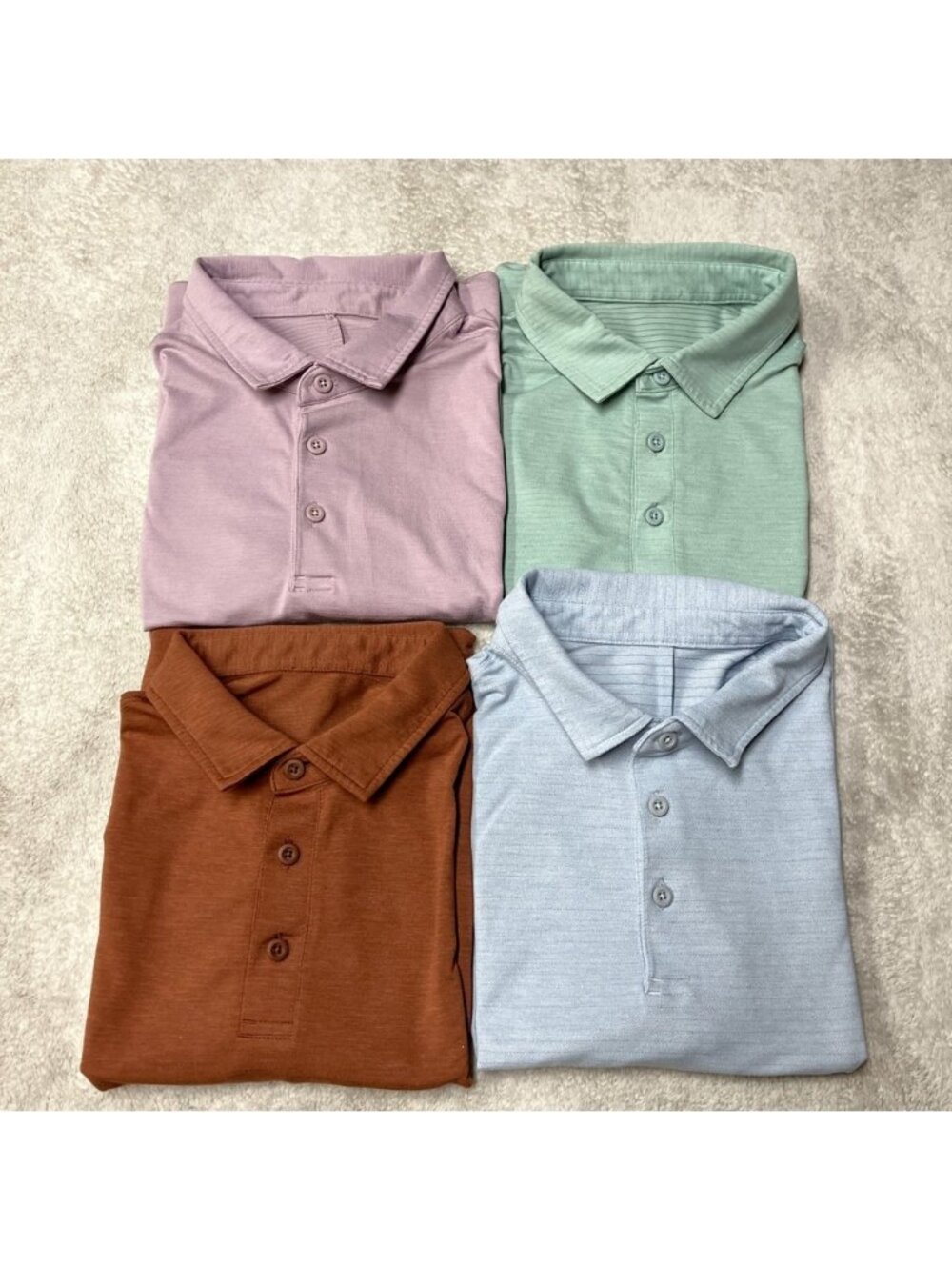 Lululemon Evolution Polo Shirt Mens Lot of 4 Short Sleeve Golf Size S